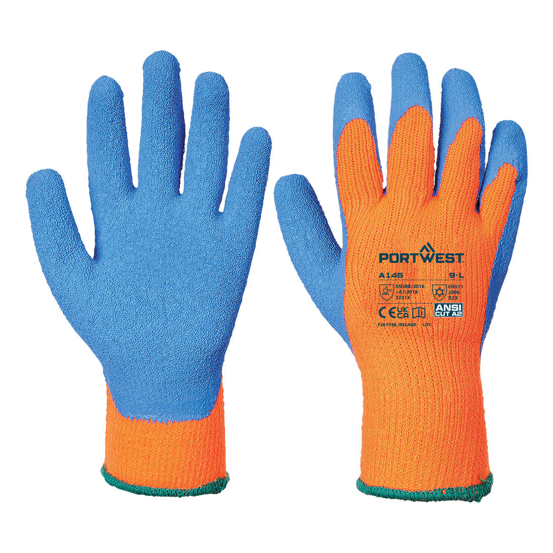 Rękawica ocieplana Cold Grip — Pomarańcz/Niebie