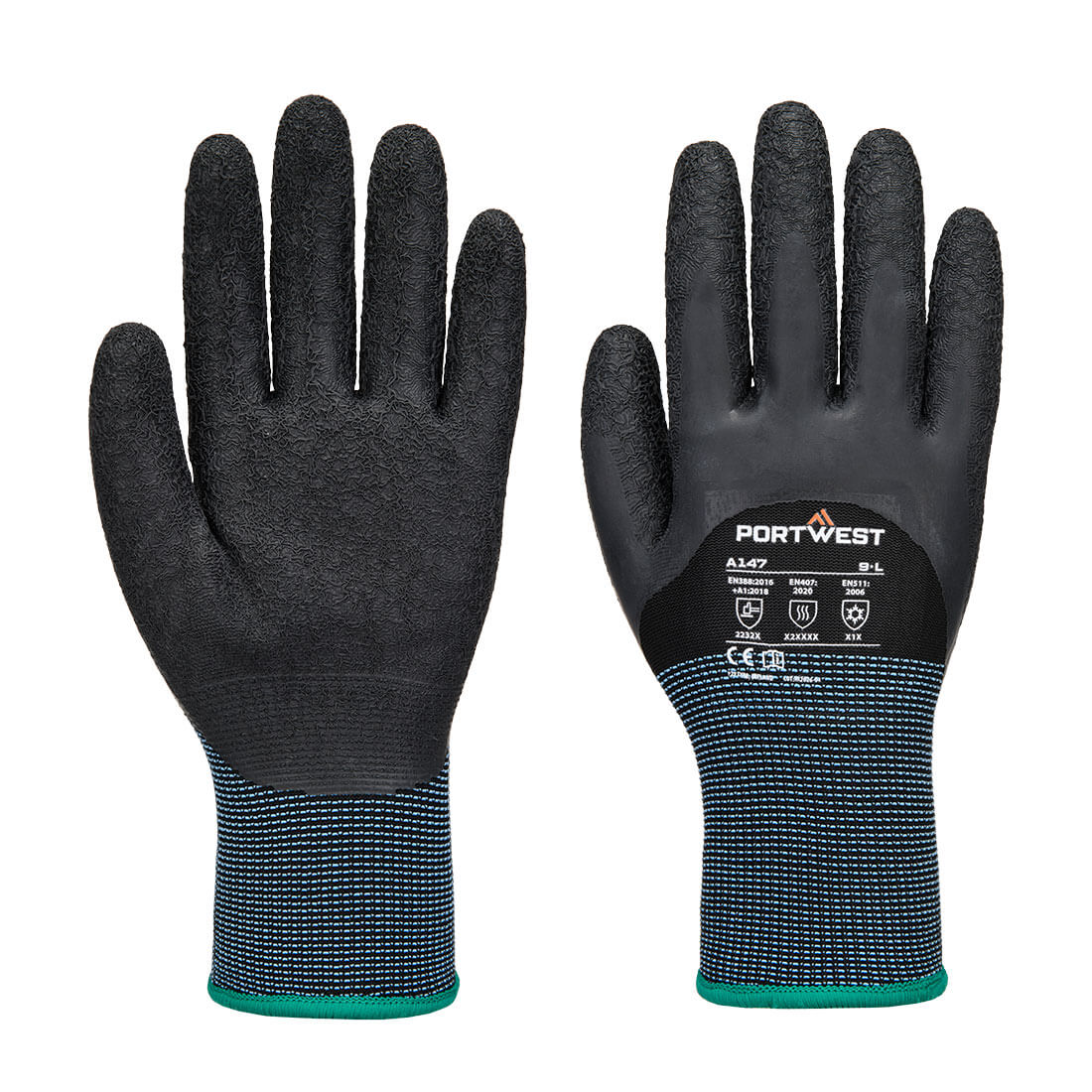 Cold 13 Latex 3/4 Dipped Glove — Czarny