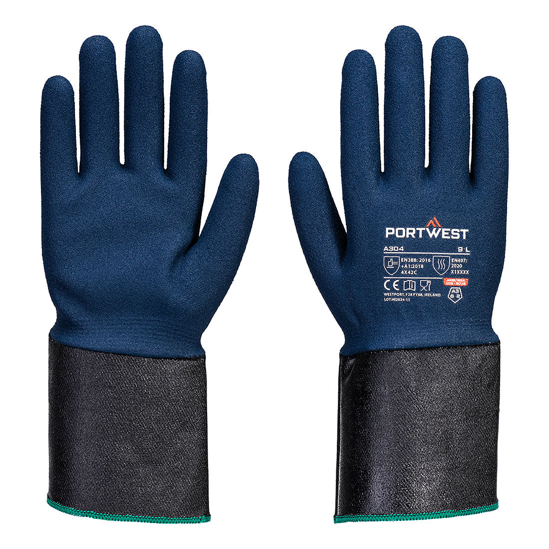 Nitrotough Grip Glove — Szary/Niebieski