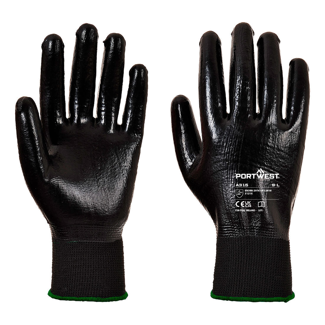 Rękawica All-Flex Grip powlekana Nitrylem — Czarny