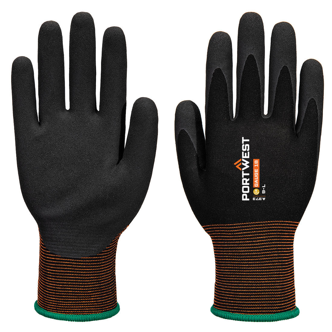 Rękawice GP Grip 18 Lateks piaskowany — Czarny