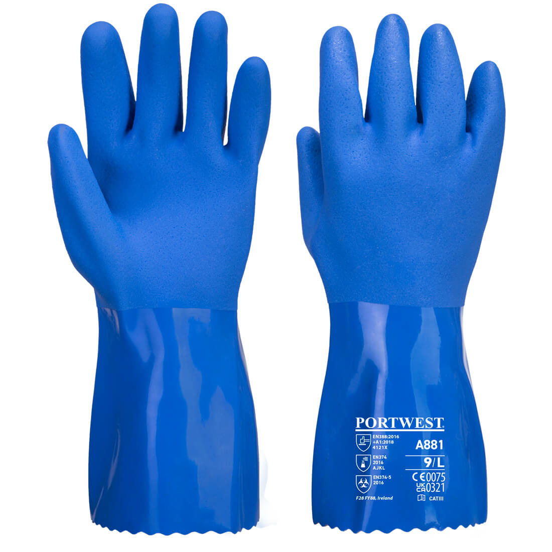 Rękawica PCV Marine Ultra Chem — Niebieski