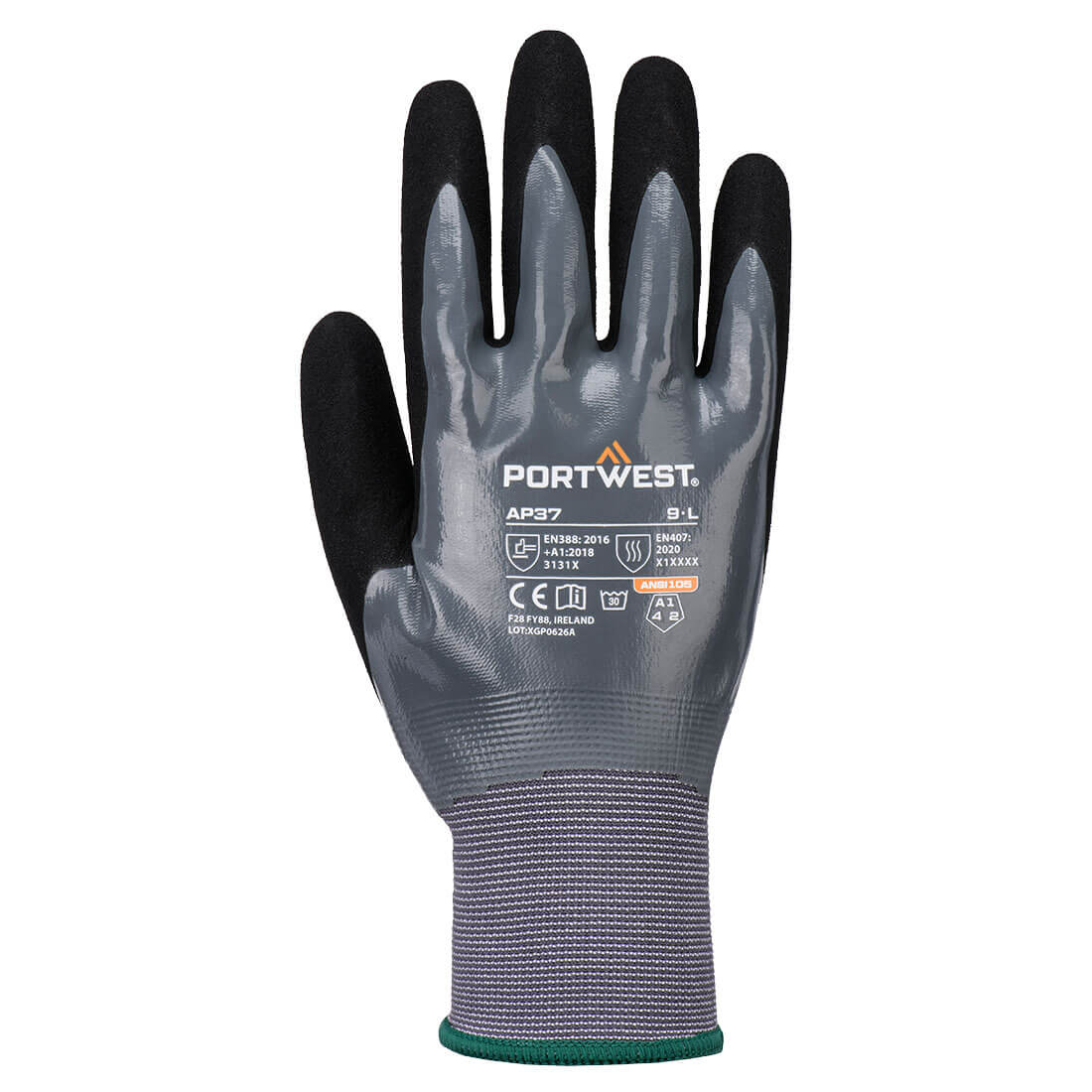 Grip 15 Nitrile Touch Scr Glv — Szary/Czarny
