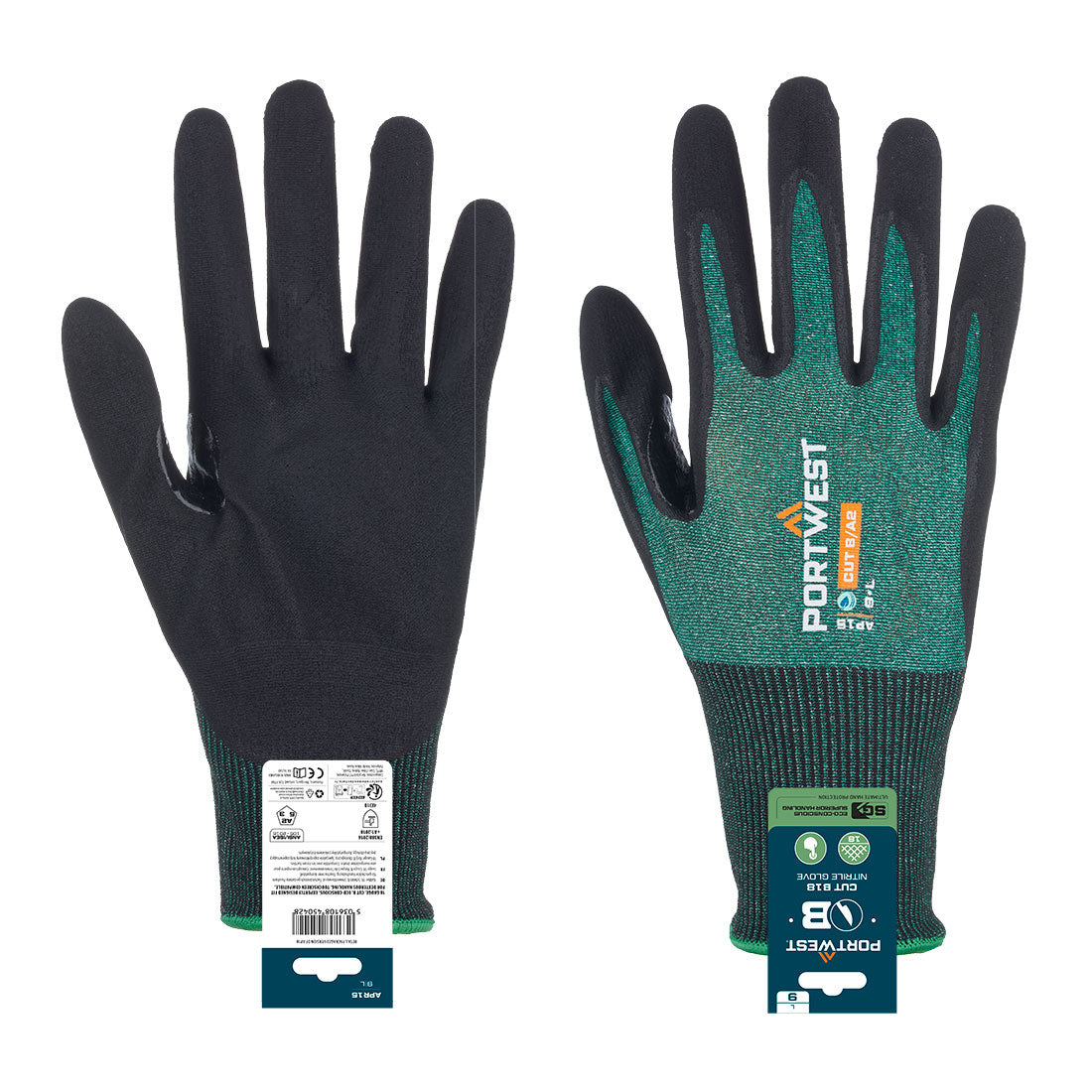 SG Cut B18 Nitrile (Retail) — Zielony/Czarny
