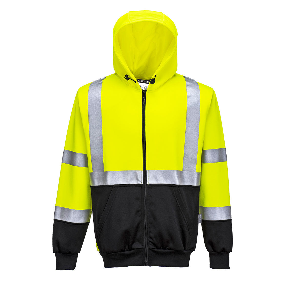 Bluza ostrzegawcza dwukolorowa z kapturem — Żółty/Czarny