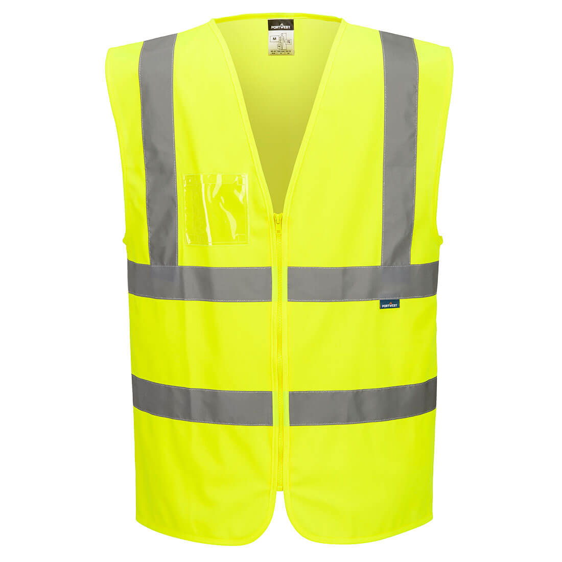 Hi-Vis Zip Band & Brace Vest — Żółty