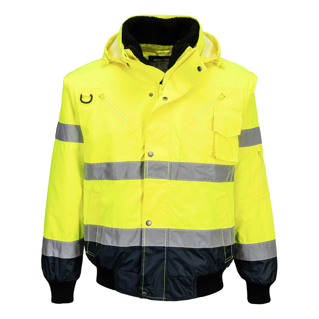Kontrastowa kurtka ostrzegawcza Bomber 3 w 1