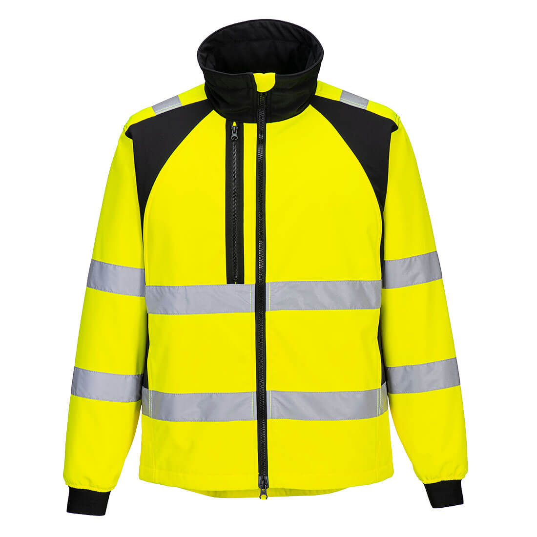 Kurtka ostrzegawcza Softshell WX2 Eco (2L) — Żółty/Czarny