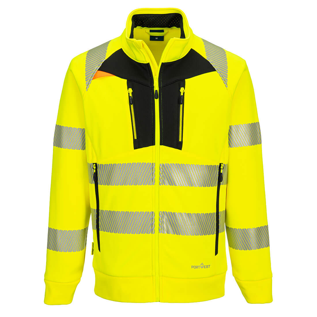 Bluza ostrzegawcza DX4 ze stójką zapinana na zamek — Żółty/Czarny