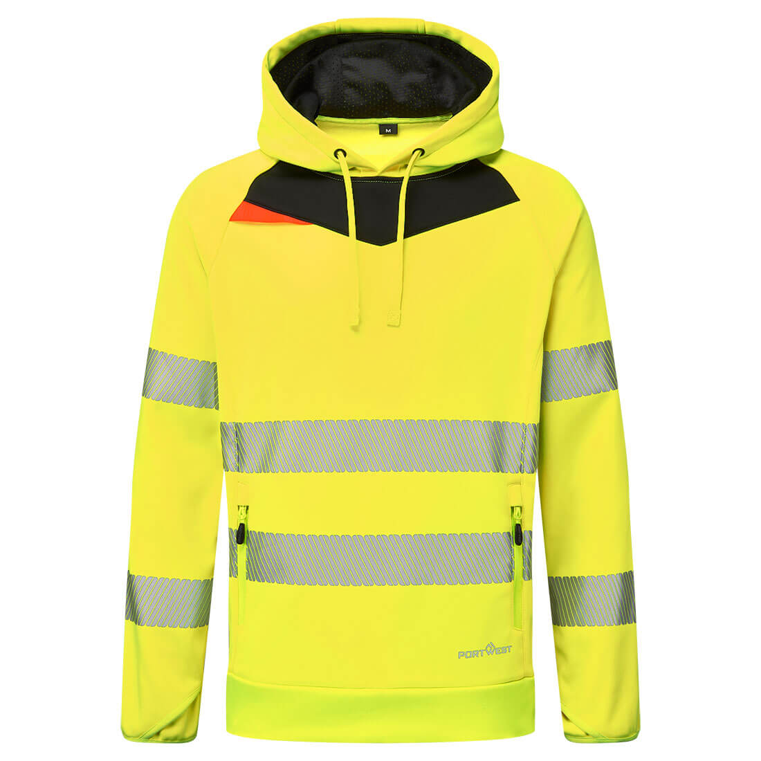 Ostrzegawcza bluza z kapturem DX4 — Żółty/Czarny