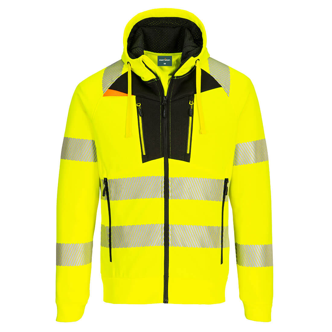 Bluza ostrzegawcza PW3 z kapturem — Żółty/Czarny