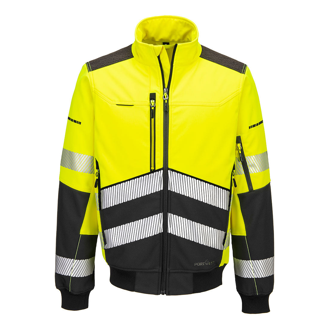 EV4 Softshell ostrzegawczy Bomber (3L) — Żółty/Czarny