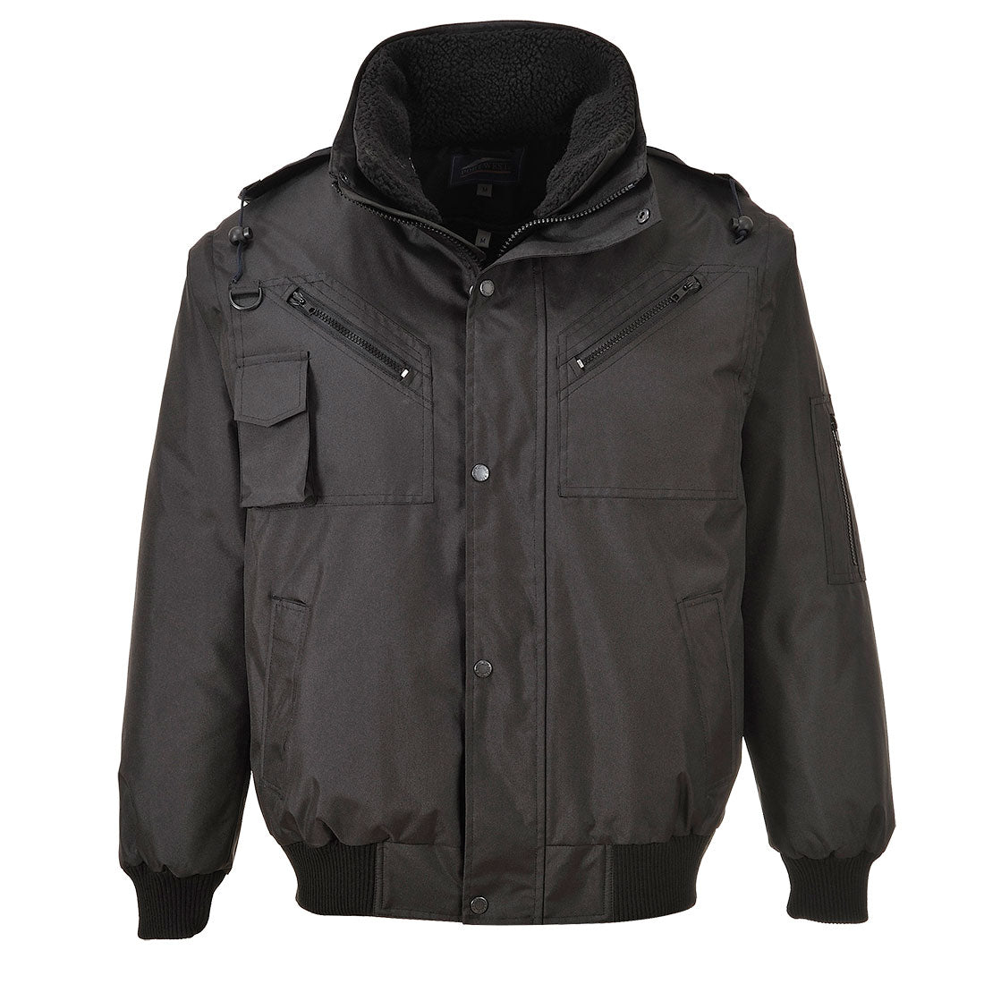Kurtka Bomber 4 w 1 — Czarny