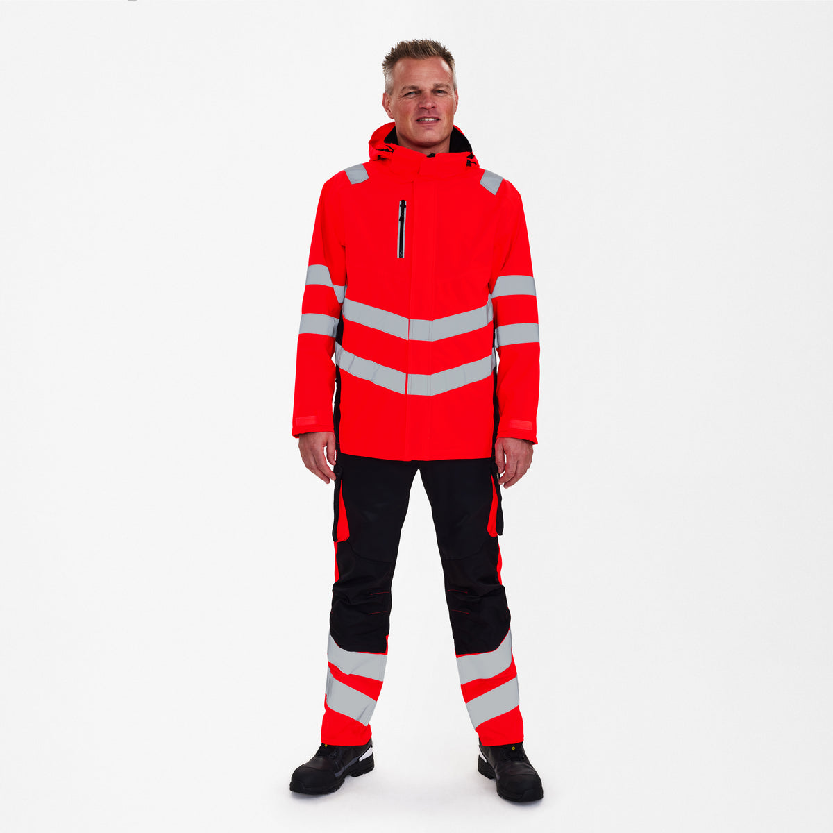Ostrzegawcza kurtka typu parka