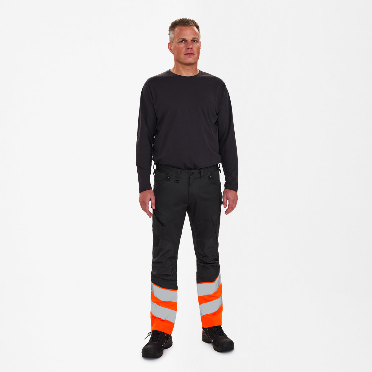 Ostrzegawcze spodnie robocze z elastycznym materiałem 2-way stretch