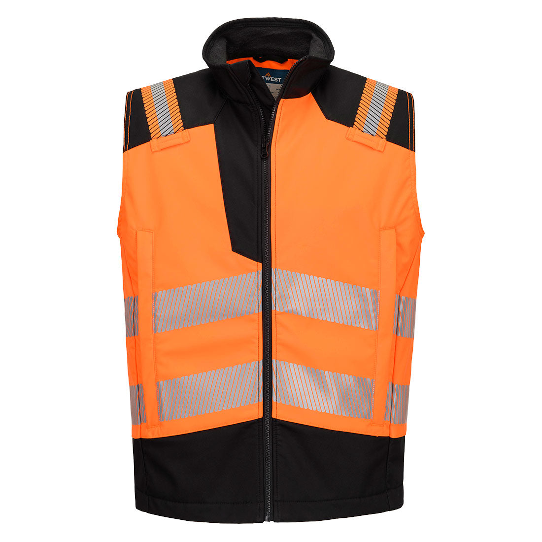 Kamizelka ostrzegawcza trudnopalna PW3 Modaflame Softshell — Pomarańczowy/Czarny