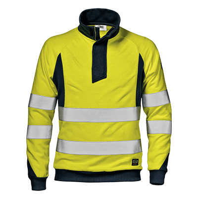 PIREX sweatshirt, HI-VIS YELLOW/BLUE