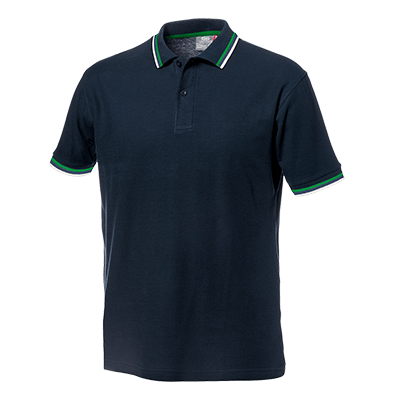 SALSA polo shirt, BLUE/GREEN