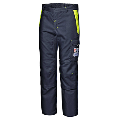 OPERATION POLYTECH STRETCH trousers, BLUE/HI-VIS YELLOW
