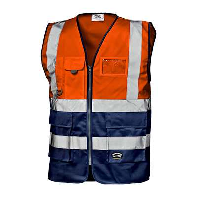 GRIFONE waistcoat, HI-VIS ORANGE/BLUE
