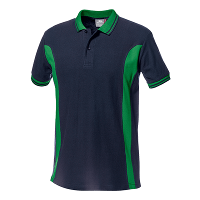 LUNA polo shirt, BLUE/GREEN