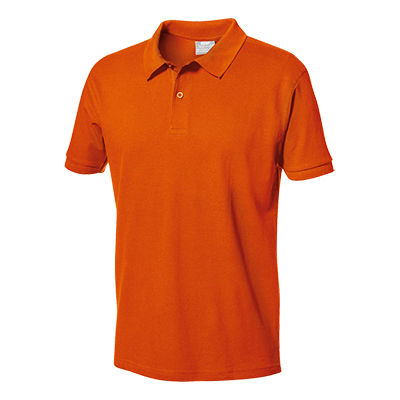 PIQUET short sleeve polo shirt, ORANGE