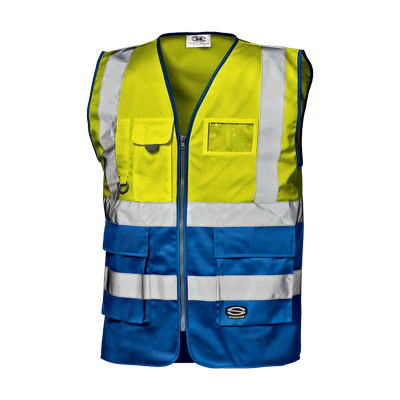 GRIFONE waistcoat, HI-VIS YELLOW/ROYAL