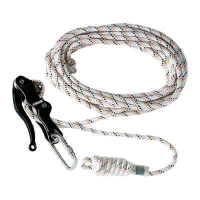 Grip descender on 10 m rope