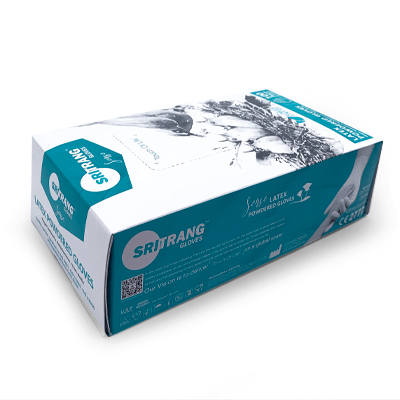 SENSE glove POWDERED LX01 (100 PC), WHITE