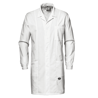 Men's lab coat, WHITE