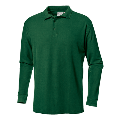 PIQUET polo shirt long sleeve, GREEN
