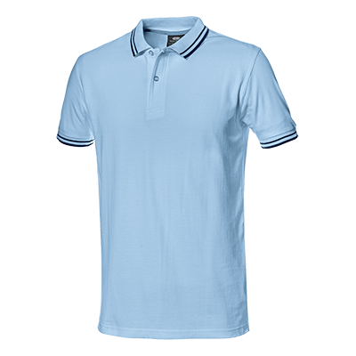 SALSA polo shirt, LIGHT BLUE/BLUE