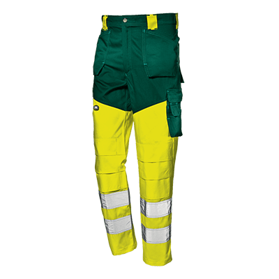 GREEN COLOR trousers, HI-VIS YELLOW/GREEN