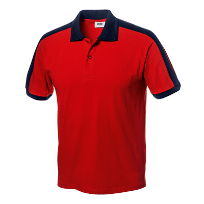HARD ROCK polo shirt, RED/BLUE