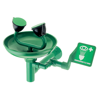 Wall-mounted eyewashers with tray