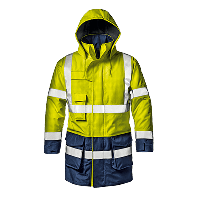 MICROLINES POLY jacket, HI-VIS YELLOW/BLUE