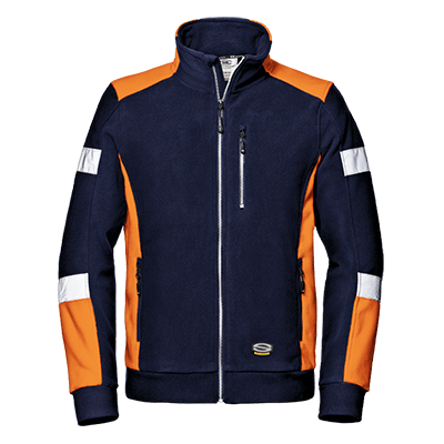 COMFORT fleece, BLUE/ORANGE