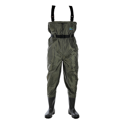 SAFETY PU waders, GREEN