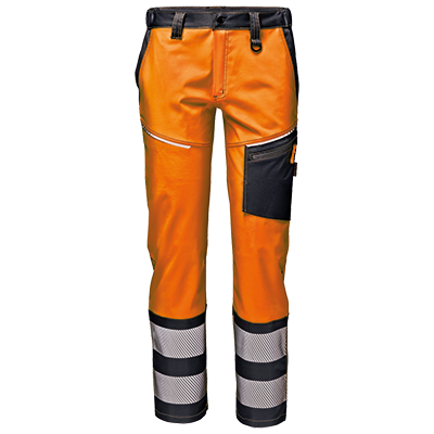 MISTRAL STRETCH trousers, HV ORANGE/GREY
