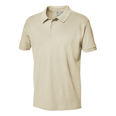 PIQUET short sleeve polo shirt, LIGHT BROWN