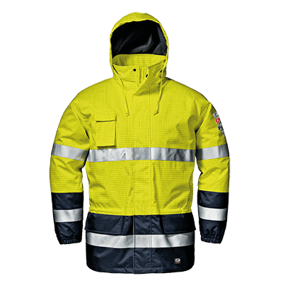 MICROLINES SPLIT jacket, HI-VIS YELLOW/BLUE