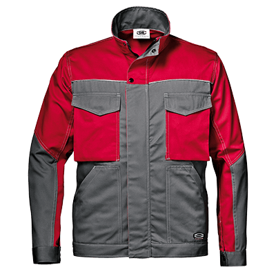 FUSION short jacket MASSAUA, SLATE GREY/RED