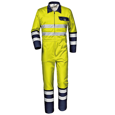 MISTRAL COLOR coverall, HI-VIS YELLOW/BLUE