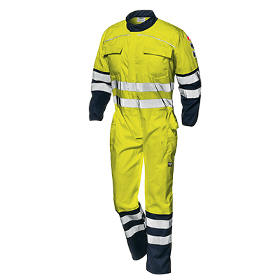 SUPERTECH coverall, HI-VIS YELLOW/BLUE