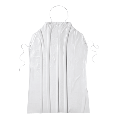PVC apron, WHITE