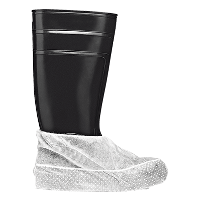 Non-slip dotted shoe covers (100pcs), WHITE