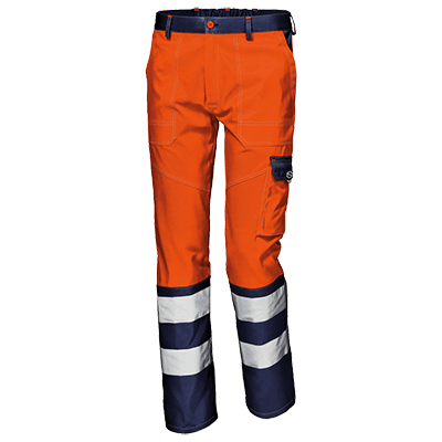 MISTRAL COLOR trousers, HI-VIS ORANGE/BLUE
