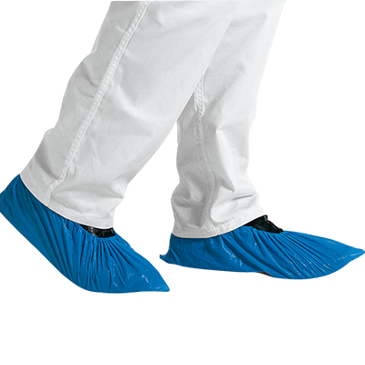 POLIETIL shoe covers (100 pcs), BLUE