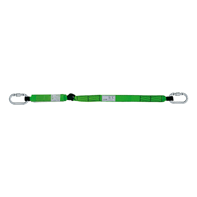 Energy absorbing webbing lanyard