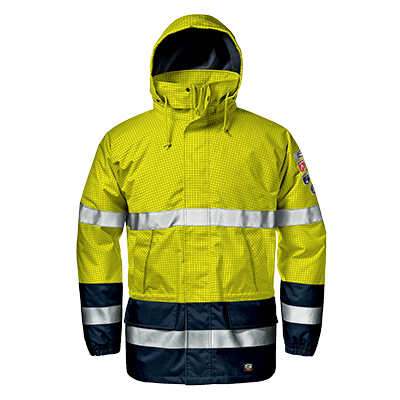 MICROLINES jacket, HI-VIS YELLOW/BLUE